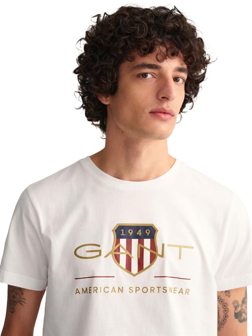 Gant heren Crew Neck T-shirt Archive Shield - Image 4