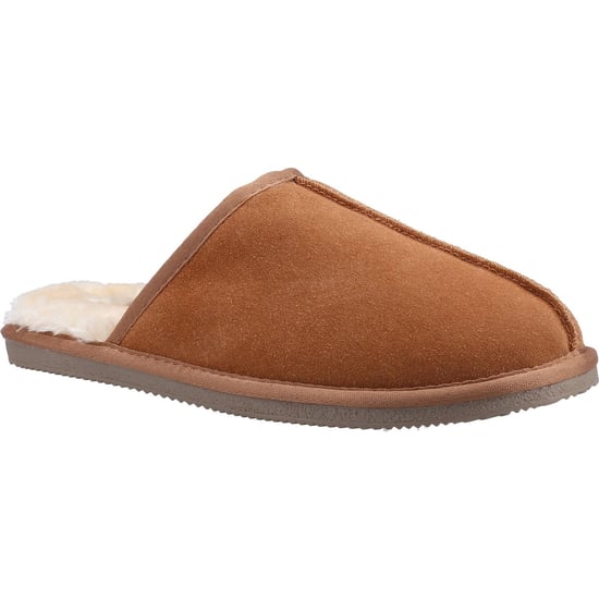Hush Puppies Heren Coady Suede Slippers (Tan) - Image 1