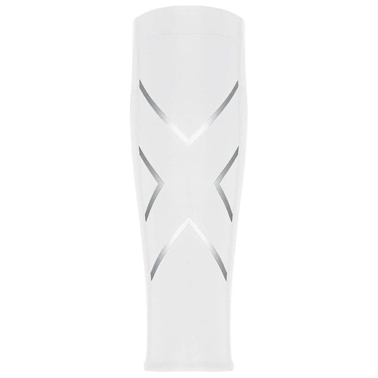 2XU Flexible Compression Unisex White/Silver Calf Guards