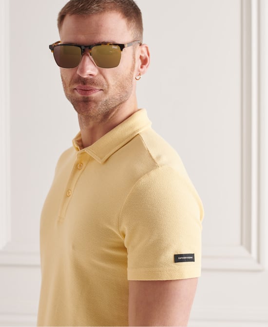 SUPERDRY Organic Cotton Textured Jersey Polo Shirt