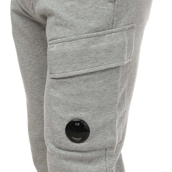 Men's C.P. Company Diagonal Raised Fleece Cargo Sweatpants in Grey
