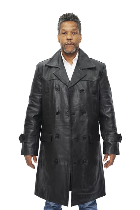 Mens Cowhide Leather Peacoat-Dortmund
