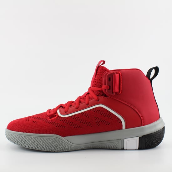 Puma Legacy MM Red Textile Heren High Top Lace Up Trainers 194048 04 - Image 3