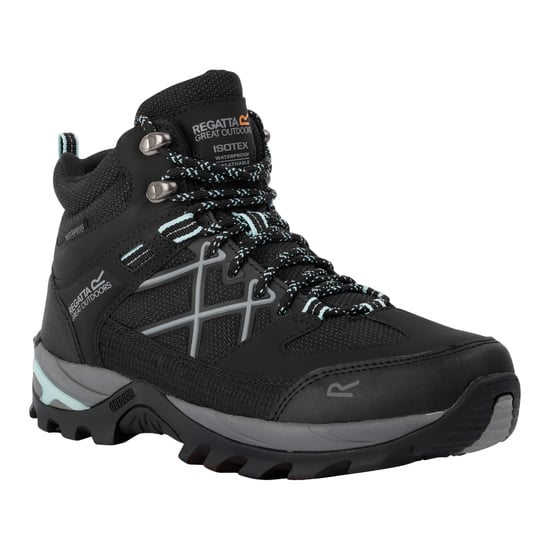 Regatta Womens/Ladies Samaris III Walking Boots (Black/Bleached Aqua)