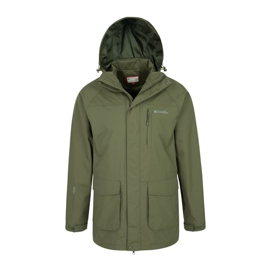 Mountain Warehouse Heren Glacier II Lange Waterdichte Jas (Khaki) - Image 5