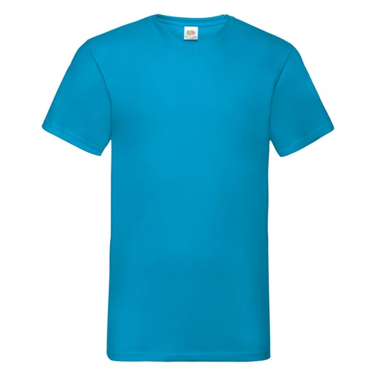 Fruit Of The Loom Heren Valuegewicht V-hals, T-shirt met korte mouwen. (Azure Blauw) - Image 1