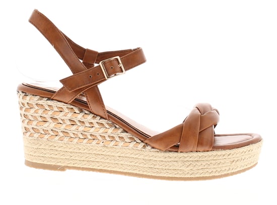 Marco Tozzi Womens Sandals Wedge Maraya Buckle tan