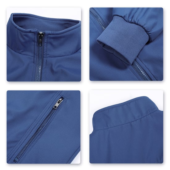 Heren Bomberjack met opstaande kraag, overgangsjack voor de herfst, casual sportjack blauw - Image 3