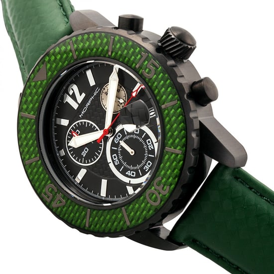Morphic M51 Series Chronograph Leather-Band Watch w/Date
