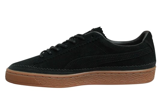 Puma Suede Classic Brogue Lace Up Black Leather Mens Trainers 366631 01