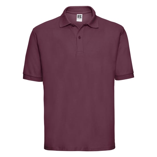 Russell Heren Klassiek Polycotton Poloshirt (Bourgondië) - Image 1