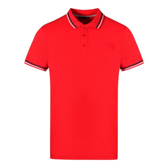 Cavalli Class Dubbel Tipped Kraag Rode Polo Shirt - Image 1