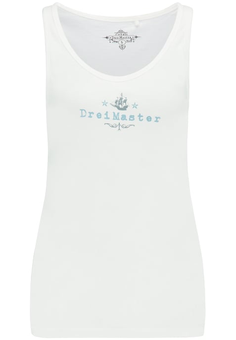 Dreimaster Top Dames wolwit - Image 1