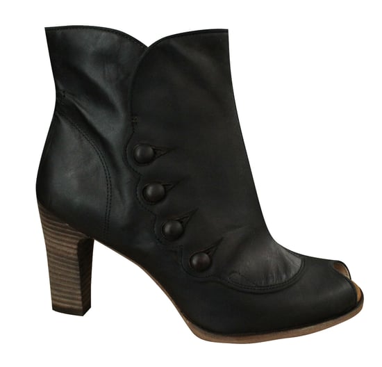 Timberland Marge Peep Toe Zip Up Dames Hak Laarzen Bruin 25684 B5E - Image 1