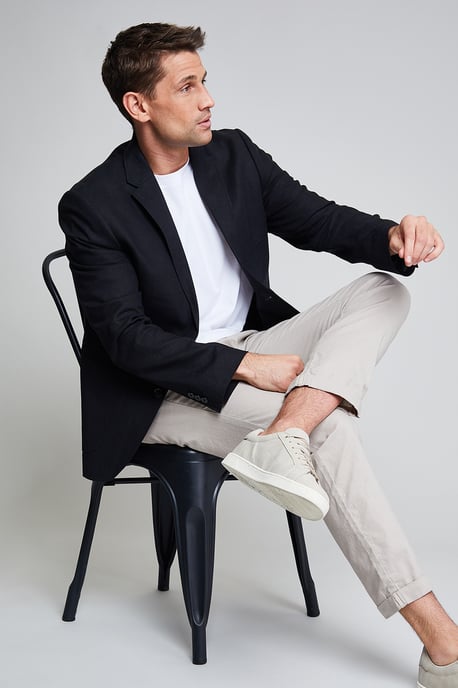 'Marmalade' Luxe Linen Blend Single-Breasted Blazer