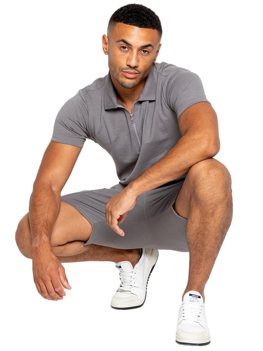 Enzo | Heren Polo Trainingspak Set - Grijs - Image 6