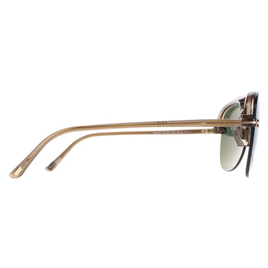 Tom Ford Aviator Mens Shiny Light Brown Green Terry 02 FT1004