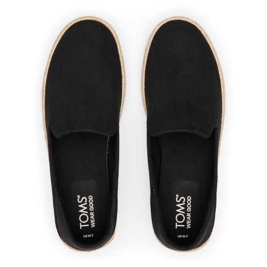 TOMS Carolina 100% Katoen Zwarte Damesspadrilles - Image 4