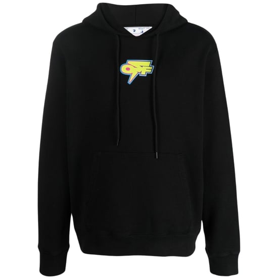 Off-White Dedrade Thunder Logo Slim Fit Black Hoodie