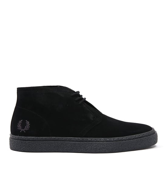 Men's Fred Perry Hawley Suede Chukka Boots in Black - Image 1