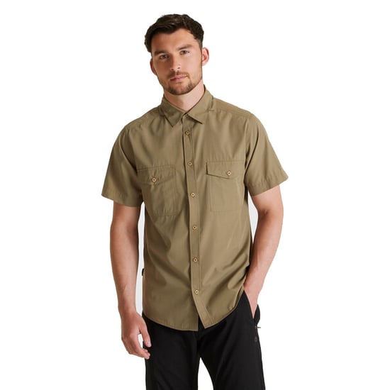 Craghoppers Mens Expert Kiwi Short-Sleeved Shirt (Pebble)