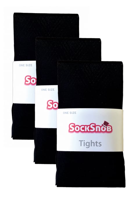 3 paar dames gekleurde ondoorzichtige 80 denier panty's - Zwart - Image 2