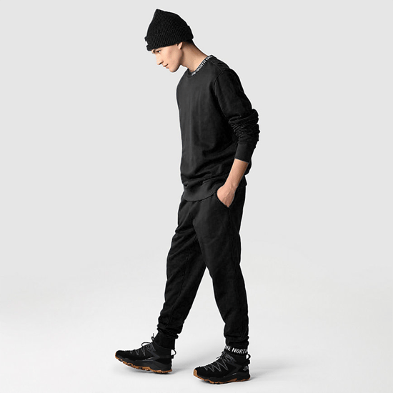 The North Face Men's Zumu Fleece Crew Neck Tracksuit, TNF Black