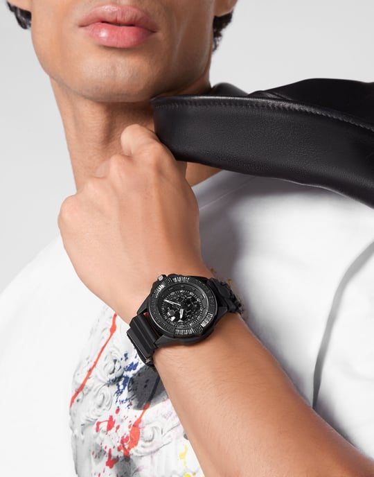 Philipp Plein The $kull Genderless Unisex's Black Watch PWNAA0322
