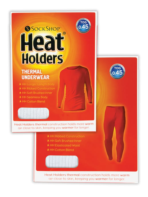 Heat Holders - Heren Lange Mouw Thermisch Ondergoed Set - Top & Lange Johns - Wit - Image 2
