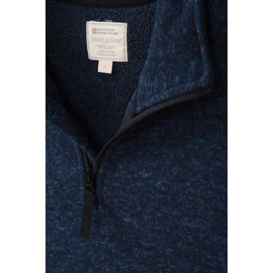 Mountain Warehouse Heren Idris II Half Zip Fleece Top (Marine) - Image 4