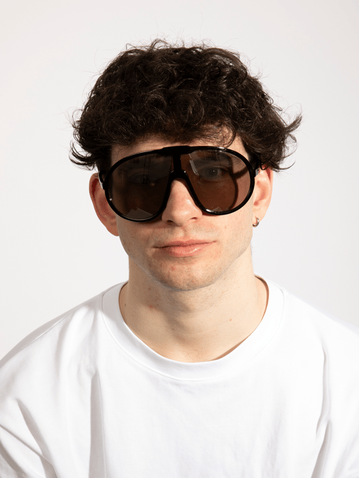 Wave Mask Sunglasses in Black