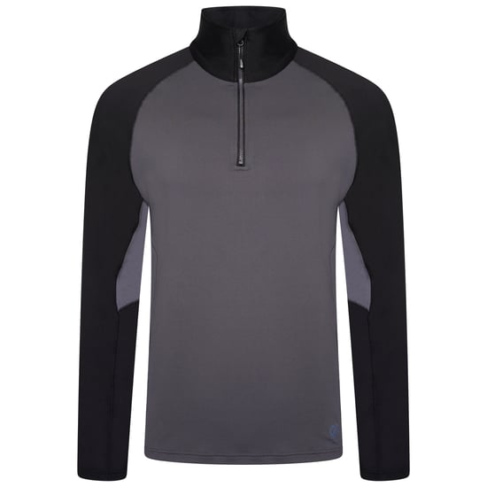 Dare 2B Mens Fuser Core Stretch Half Zip Thermal Top (Ebony Grey)