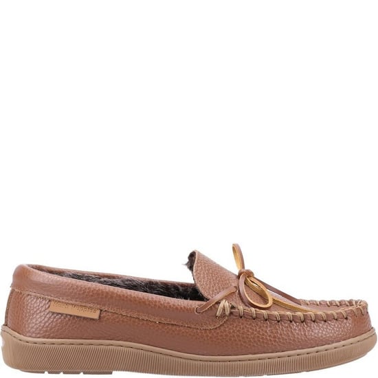 Hush Puppies Heren Ace Leren Slippers (Tan) - Image 3