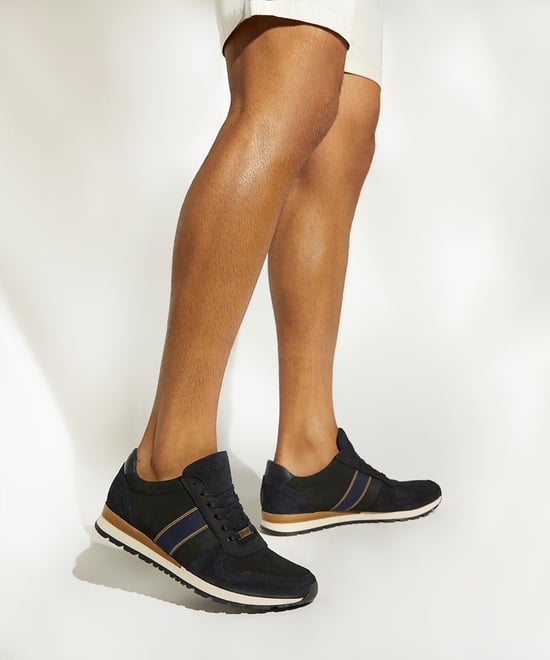 Dune Mens TRECK Stripe-Detail Runner Trainers Treck - Image 3