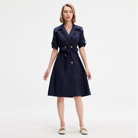 Katoenen trench-coat jurk - Image 3