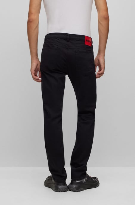 Heren Hugo Slim-Fit Comfort Stretch Jeans in Zwart - Image 6