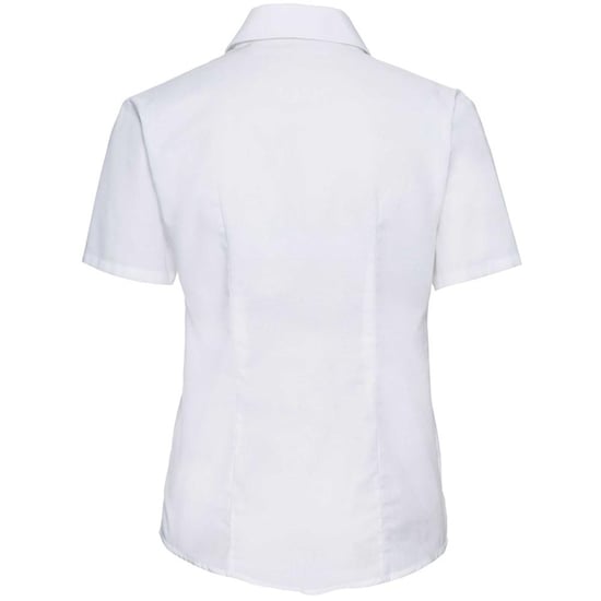 Russell Collectie Dames/Dames Korte Mouw Easy Care Oxford Shirt (Wit) - Image 2
