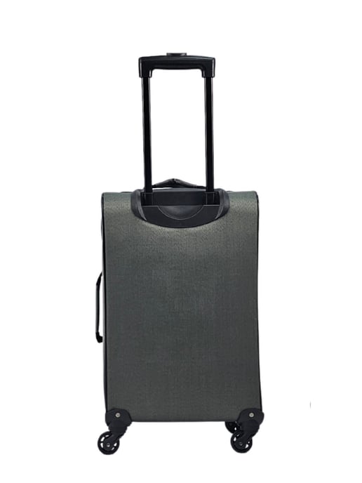 Grey Lightweight 4 Wheel Luggage Travel Cases Soft Bags Suitcases