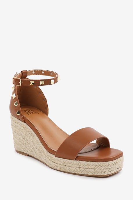Wheres That From Womens 'Sawyer' Wide Fit Wedge Sandals With Gladiator Ankle Strap - Image 3