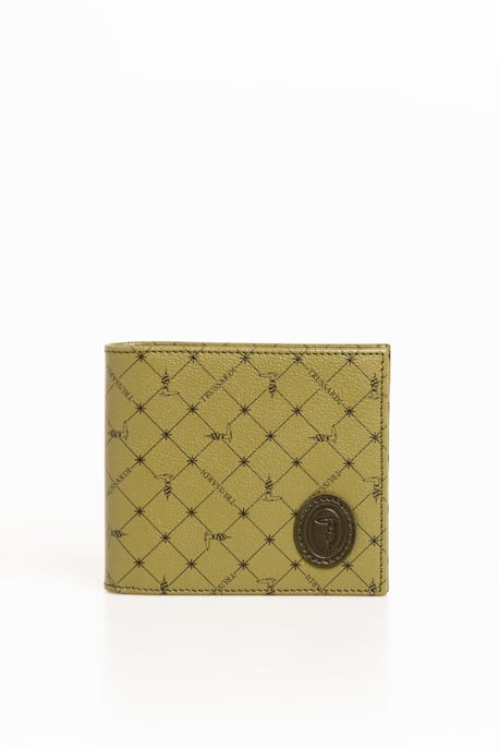 Trussardi Heren Portemonnee Groen Leder - Image 1