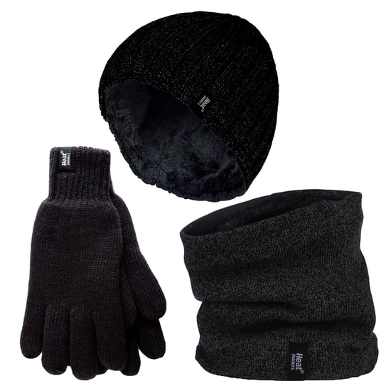 Heat Holders - Heren Muts, Sjaal & Handschoenen Set - Winter Accessoires Set - Zwart - Image 1