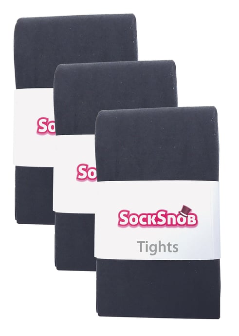 3 paar dames gekleurde ondoorzichtige 80 denier panty's - Houtskool - Image 2