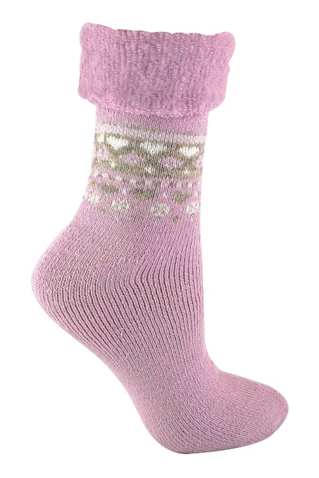Thermische bedsokken voor dames Een maat - Roze - Image 1