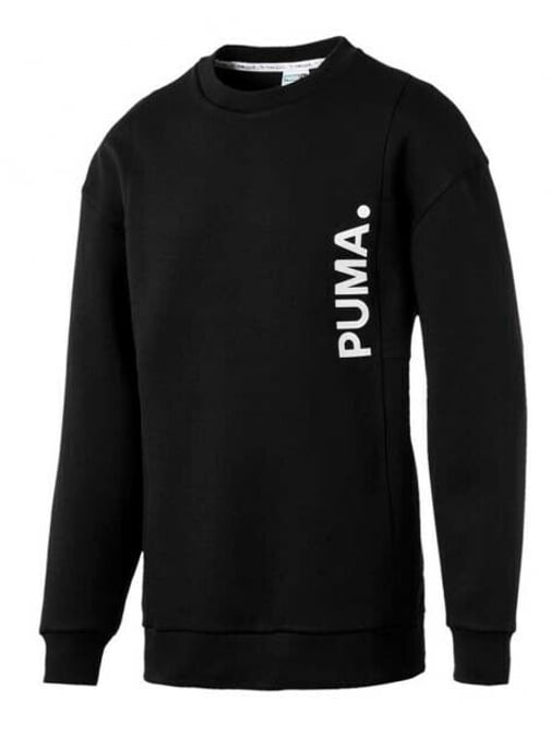Puma Epoch Crew Pull Over Jumper Sweat Shirt Top Black Mens 577998 01