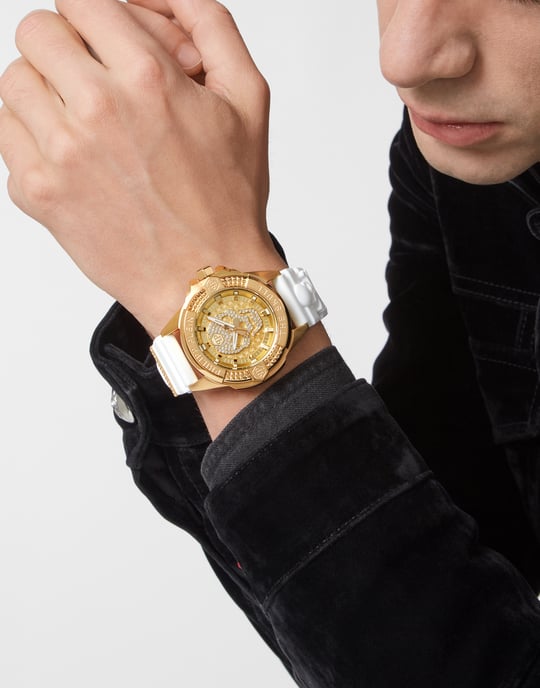 Philipp Plein The $kull Unisex Horloge Wit PWAAA1221 - Image 3