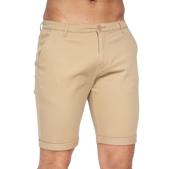 Crosshatch Heren Sinwood Chino Shorts (Zand) - Image 1