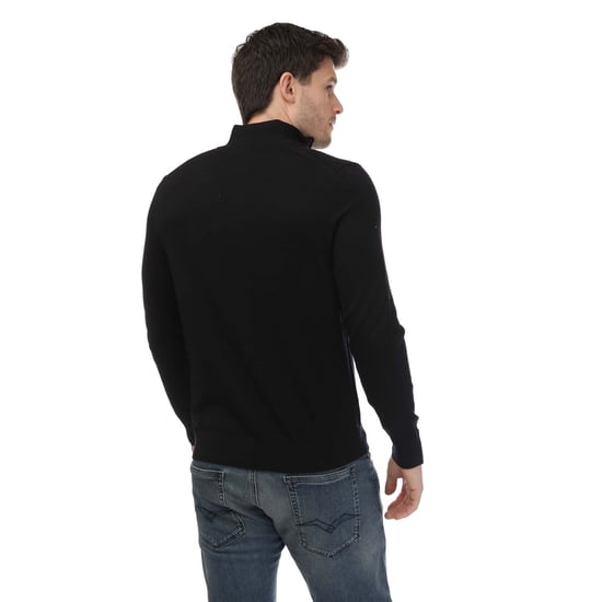 Heren Ted Baker Limehas Merino Wol Core Half-Zip Sweatshirt in Navy - Image 2
