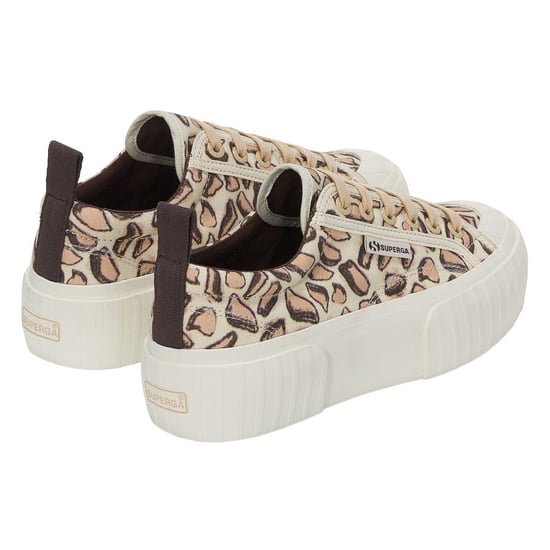 Superga Dames/Dames 2631 Giraffe Print Platform Trainers (Beige Natuurlijk) - Image 2