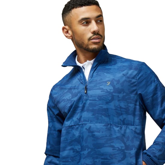 Farah Heren Parker Camouflage Douchebestendige Jas (Regatta Blauw) - Image 3
