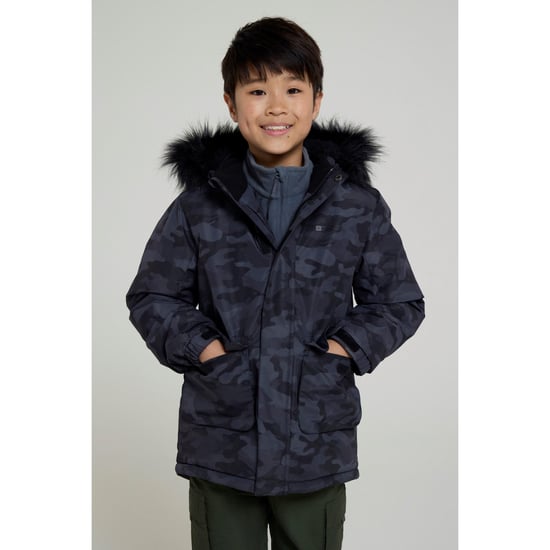 Mountain Warehouse Kinder/Kinder Ranger Camouflage Waterafstotend Jasje (Zwart) - Image 1